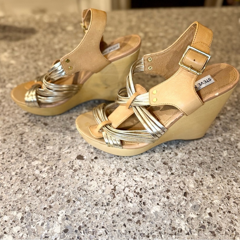 Steve Madden Wooden Wedges - Size 8 ⭐👠 - Picture 5 of 10
